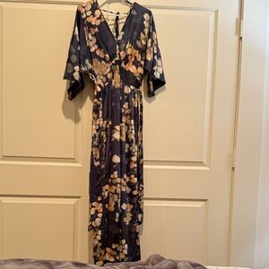 Aakaa Navy Floral Maxi Dress from VICI